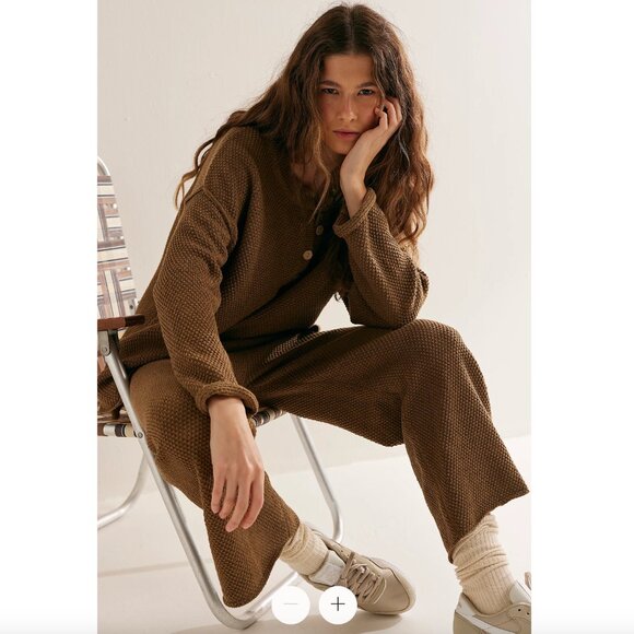Free People Sweaters - NWT Free People Free-est Hailee Sweater Set in bronze toffee brown tan neutral